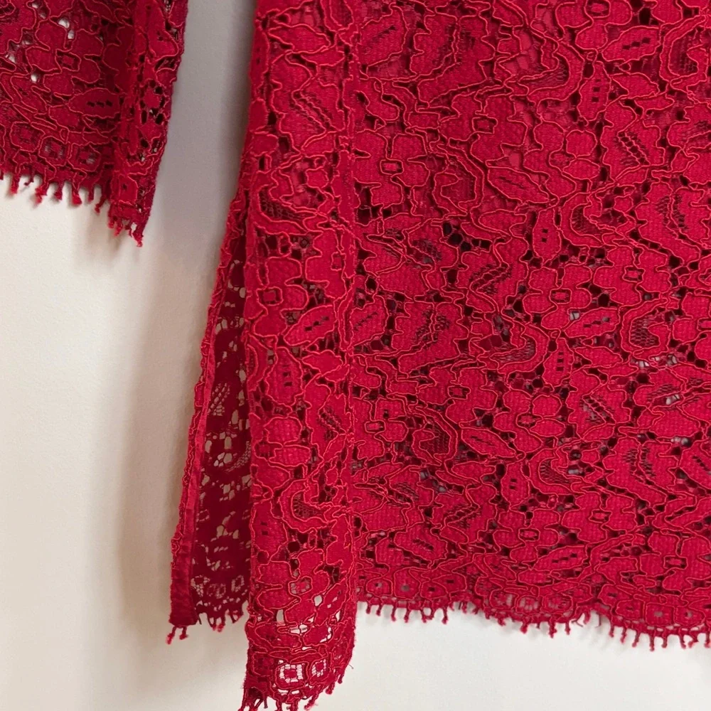 Boden Red‎ Lace Top - Picture 5 of 11